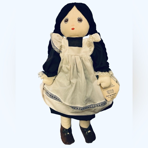 Vintage 1984 Rag Doll by Pauline Bjonness Jacobsen Design Brunette 20" Soft Body - Picture 1 of 10